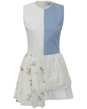 MSGM Dress With Multicolored Print - Blue