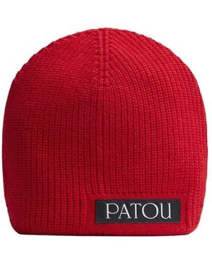 Patou Textured Logo Beanie Hat