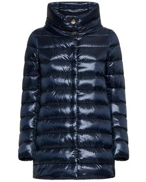 Herno Dark Mock Collar Jacket - Blue