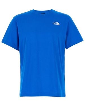 The North Face Vertical T-Shirt in Blue for Men | Lyst