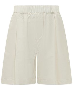A PAPER KID Solid Shorts - White