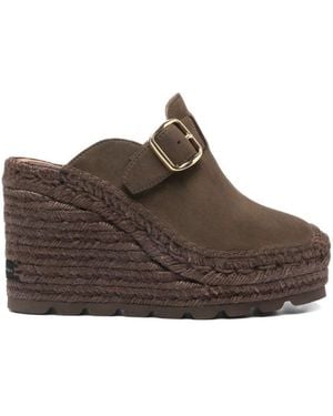 Stella McCartney Gaia Suede Clogs - Brown
