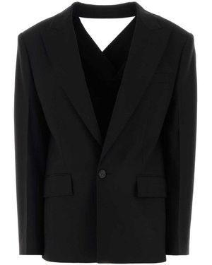 DSquared² Solid Shawl Lapel Jacket - Black