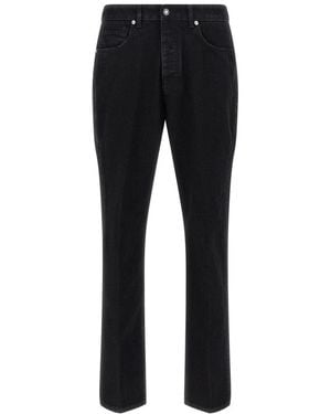 Givenchy Straight Leg Logo Jeans - Black