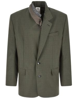 Magliano Solid Wool Blazer - Green