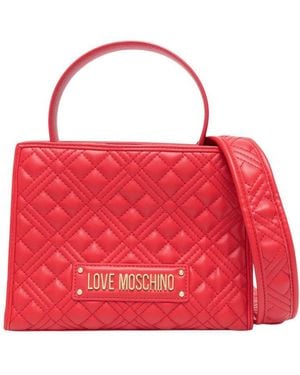 Love Moschino Logo Small Satchel - Red