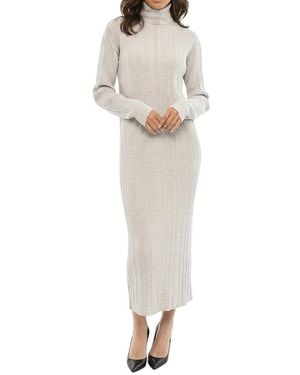 DIESEL Textured Turtle Neck Maxi Dress - White