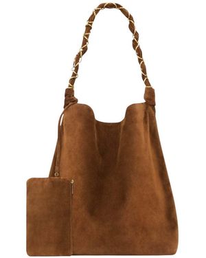 Saint Laurent Amalia Large Hobo - Brown