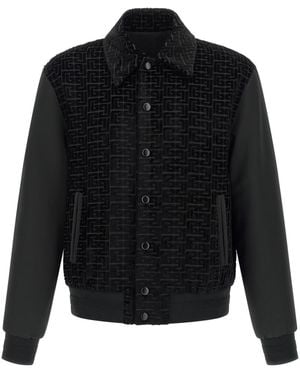 Balmain Logo Bomber Jacket - Black