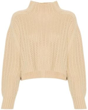 Max Mara Wool-Cashmere Blend Knitted Sweater - Natural