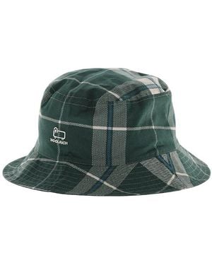 Woolrich Dark Plaid Bucket Hat - Green