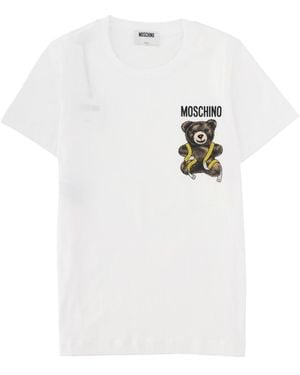 Moschino Graphic Crew Neck T-Shirt - White