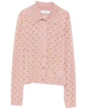 Marine Serre Slim Logo Shirt - Pink