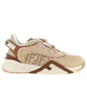 Fendi Logo Sneakers - Natural