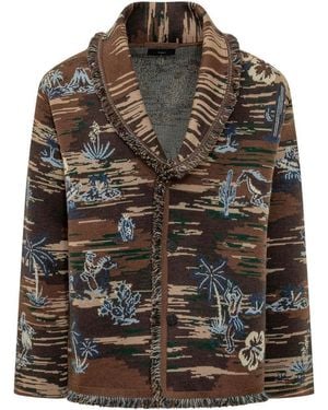 Alanui Shawl Neck Cardigan - Brown