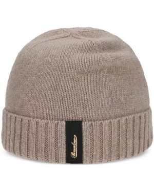 Borsalino Light Logo Beanie Cap - Grey