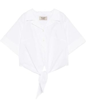 ALESSANDRO ENRIQUEZ Relaxed Solid Shirt - White
