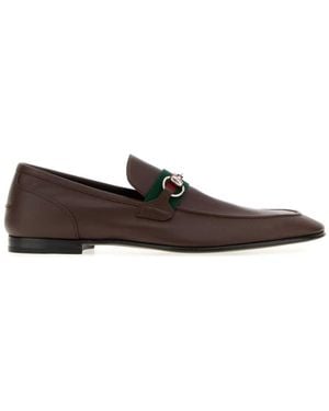 Gucci Leather Loafers - Brown