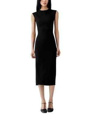 Jacquemus Round Neck Midi Dress - Black