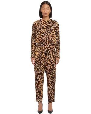 Stella McCartney Animal Print Jumpsuit - Brown