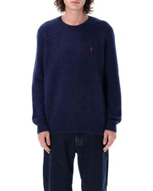 Polo Ralph Lauren Wool-Blend Crew Neck Sweater - Blue