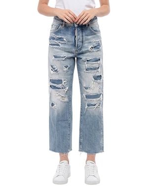 DSquared² Straight High Rise Jeans - Blue