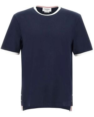 Thom Browne Crew Neck T-Shirt - Blue