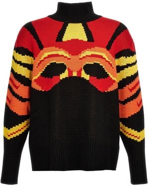 Bluemarble Jacquard Wool High-Neck Sweater - Black