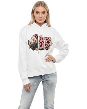 DSquared² Graphic Hood Sweatshirt - Gray