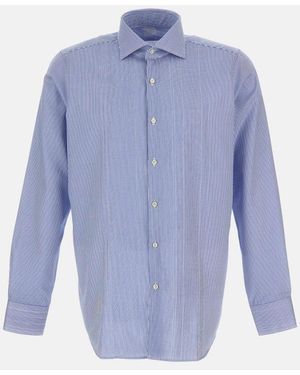 Bagutta Oversize Cotton Shirt - Blue