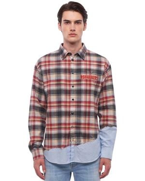 DSquared² Checked Shirt - Red