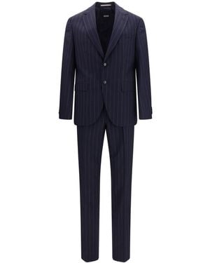 BOSS Stripes Suit - Blue