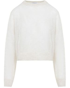 Brunello Cucinelli Crew Neck Sweater - White
