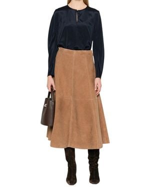 Max Mara Dark Round Neck Top - Blue