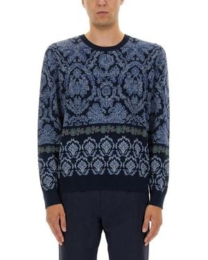 Etro Crew Neck Sweater - Blue