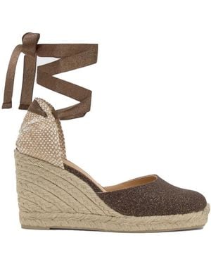 Castañer Textured Carina Wedges - Metallic