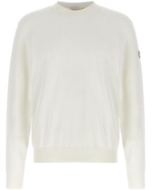 Moncler Crewneck Printed Sweater - White