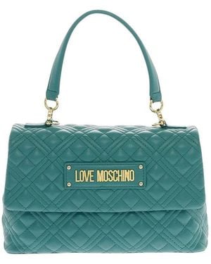 Love Moschino Logo Small Satchel - Green