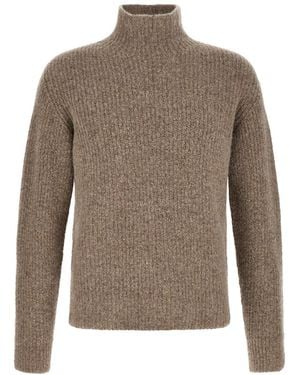 Roberto Collina Taupe Knitted Sweater - Brown