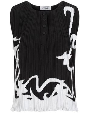 Lanvin Pleated Top - Black