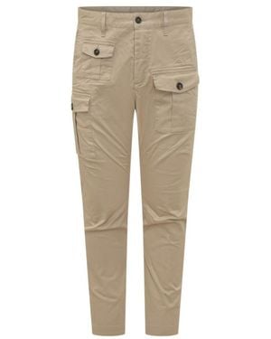 DSquared² Cotton Pants - Natural