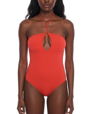 Bottega Veneta Solid Halter Neck Top - Red