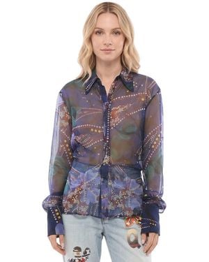 DSquared² Regular Printed Shirt - Blue