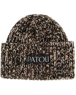 Patou Logo Beanie Cap - Black