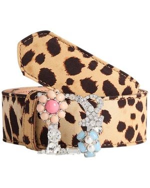 DSquared² Animal Print Casual Belt - Metallic