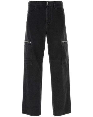 Givenchy Stretch Denim Cargo Jeans - Black