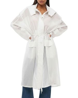 Ferragamo Hood Trench Coat - White