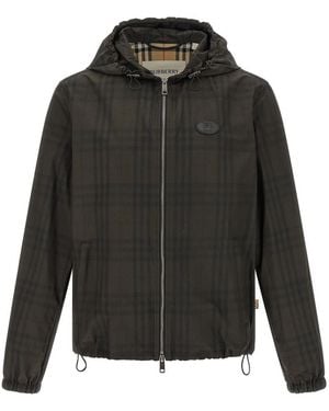 Burberry Dark Check Jacket - Gray
