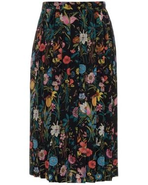 Gucci Floral Midi Skirt - Multicolour