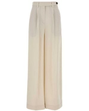 Brunello Cucinelli Tailored Pleated Pants - White